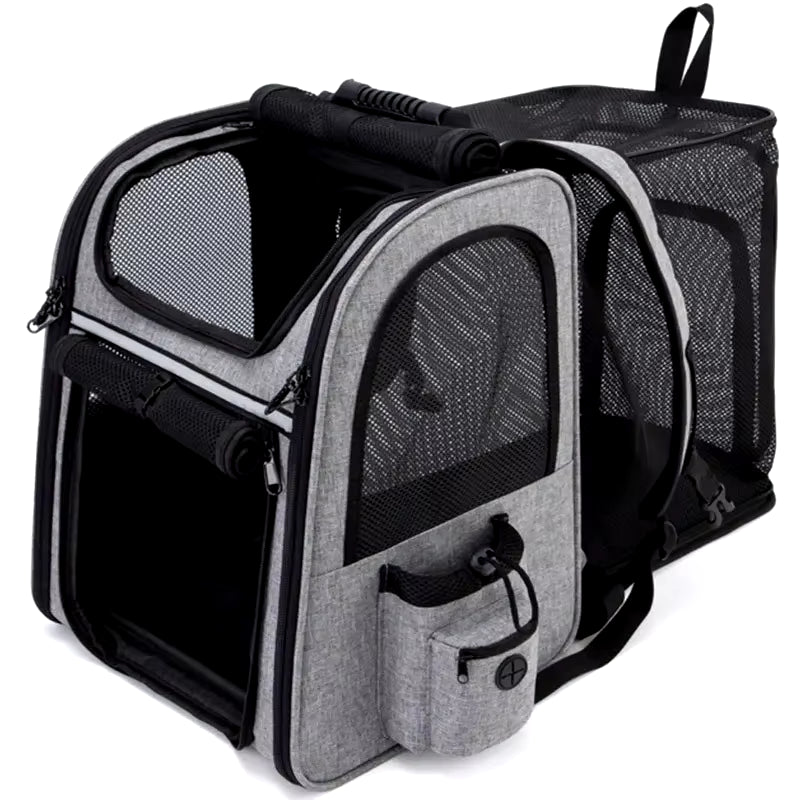 Bellevoir Portable Double Shoulder Pet Backpack β Breathable & Expandable