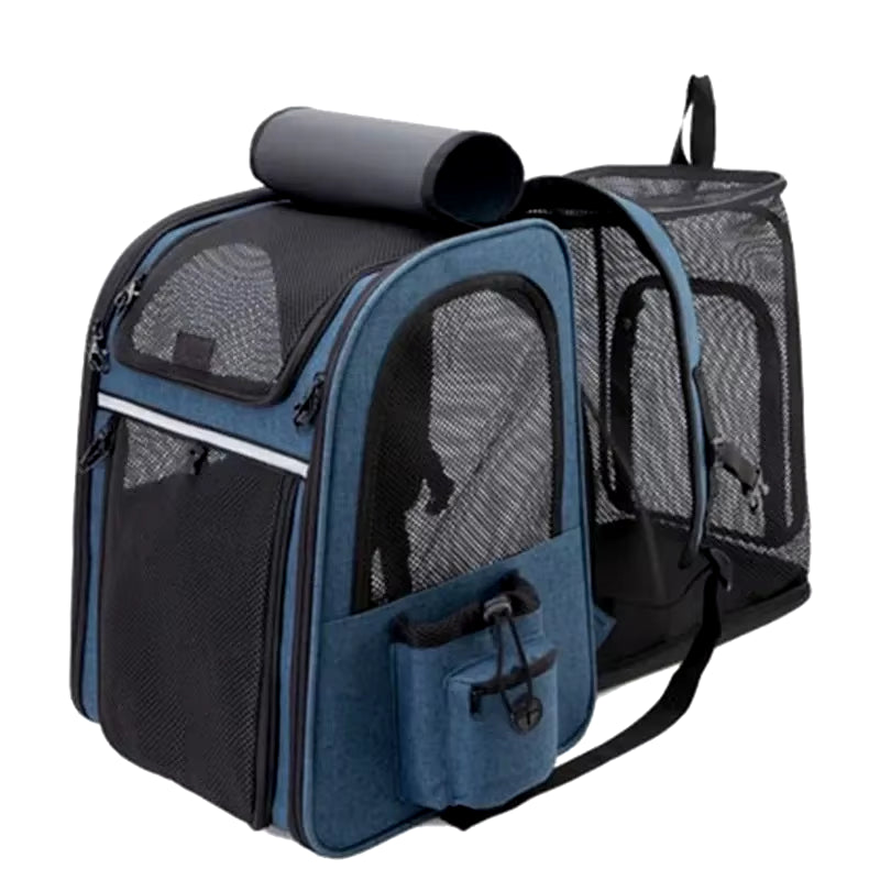 Bellevoir Portable Double Shoulder Pet Backpack β Breathable & Expandable