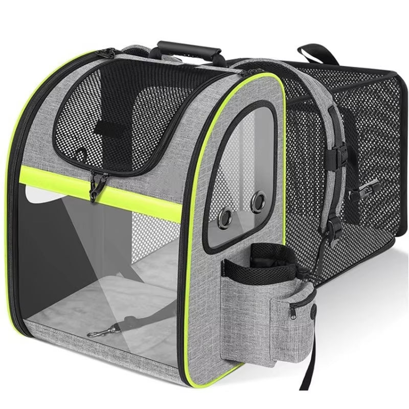 Bellevoir Portable Double Shoulder Pet Backpack β Breathable & Expandable