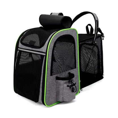 Bellevoir Portable Double Shoulder Pet Backpack – Breathable & Expandable